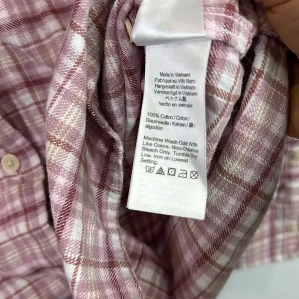 J. Crew classic fit flannel plaid shirt size 14